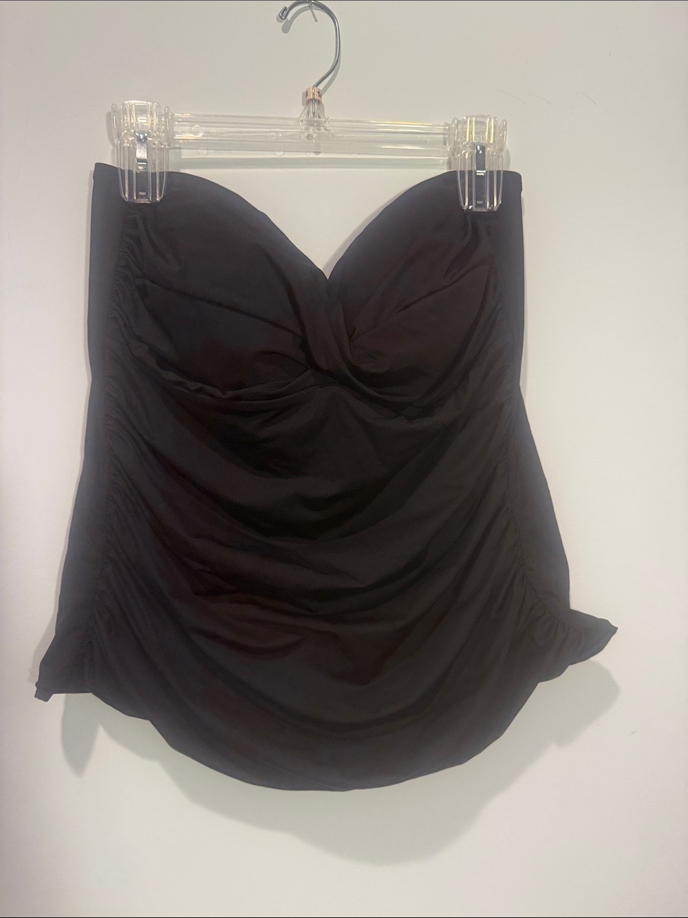 Black Strapless Swimsuit Tankini Topj